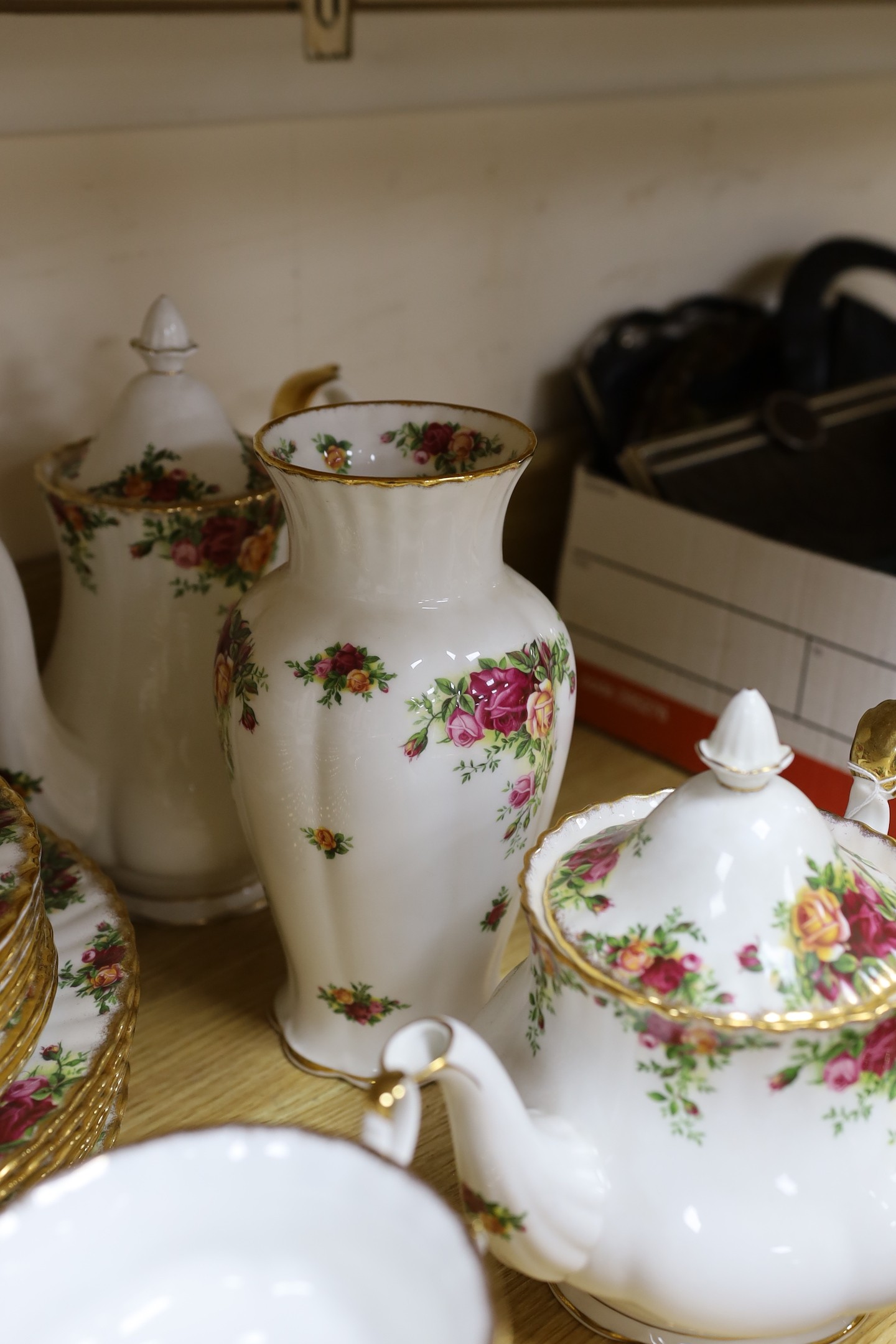 An extensive Royal Albert Old Country Roses part dinner tea and coffee service